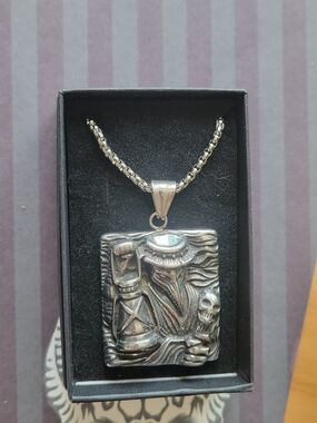 💀NEW💀Stainless Steel Gothic Plague Doctor Pendant Necklace - Black